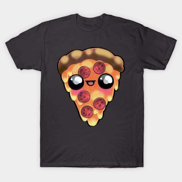 Happy Pizza Slice T-Shirt by NinjaSquirell